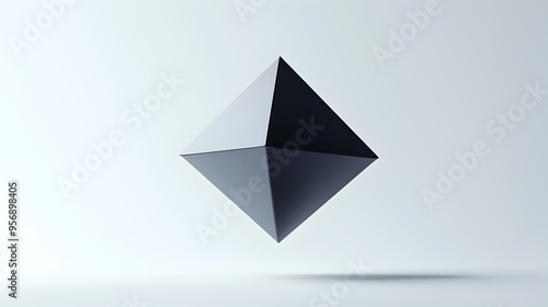 Floating Minimalist Pyramid Geometric Shape in Empty Studio Background Free Download Floating Minimalist Pyramid Geometric Shape in Empty Studio Background - GFXLoad
