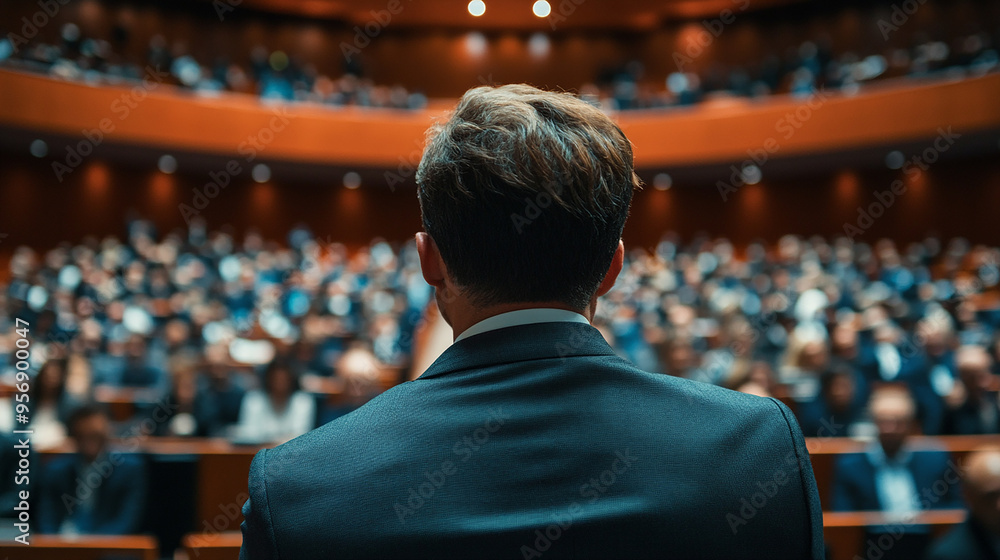 An investor attending an annual shareholder meeting of a company investor attending. An investor attending an annual shareholder meeting of a company investor attending.