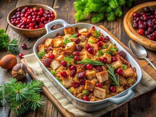 Wallpaper Mural Cozy Christmas Stuffing Recipe Moodiest Holiday Side Dish Easy Bread Stuffing Technical Turkey Day Dinner Colorful Cranberry Sauce Conceptual Holiday Brunch Torontodigital.ca