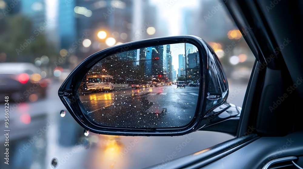Transparent Blind Spot Detection Car Mirror with Urban Reflection Transparent Blind Spot Detection Car Mirror with Urban Reflection