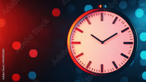 Abstract image of a digital clock with timing in economic strategy photo