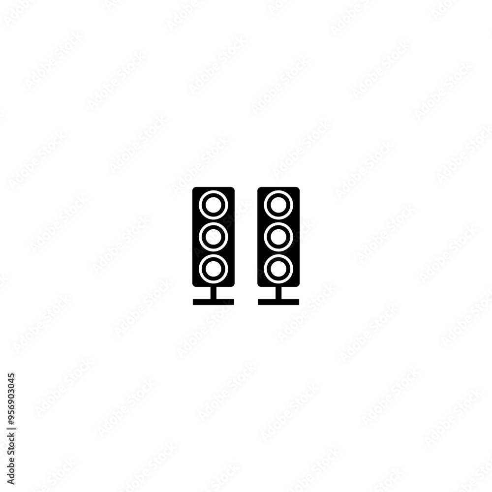 Loud woofer box icon isolated on white background Loud woofer box icon isolated on white background