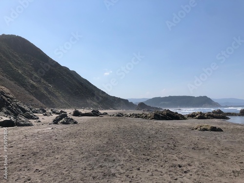 Beach view with mountain