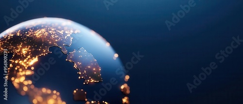 Wallpaper Mural Abstract representation of economic policy impacting global trade routes, concept of international economic relations Torontodigital.ca