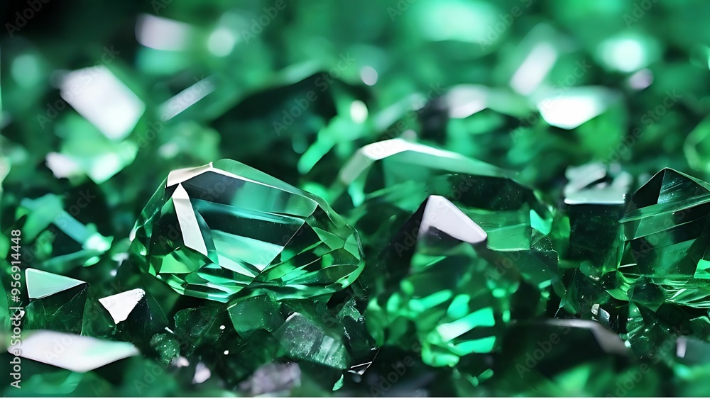 Green crystal background