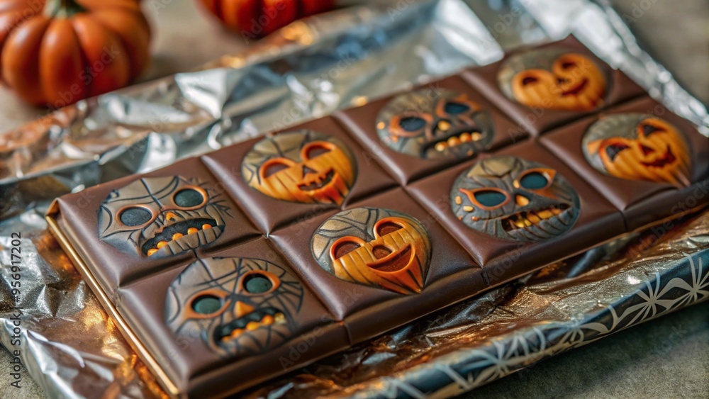 Halloween Dessert chocolate cake with nuts Halloween Dessert chocolate cake with nuts