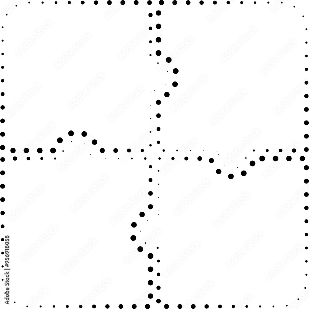 Square dotted line set. Geometric shapes Square dotted line set. Geometric shapes