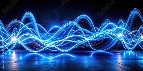 Dynamic Light Painting Electric Blues