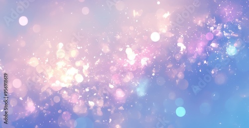 Serene Dreamy Pastel Gradient with Glitter - Abstract Background Illuminated in Soft Hues