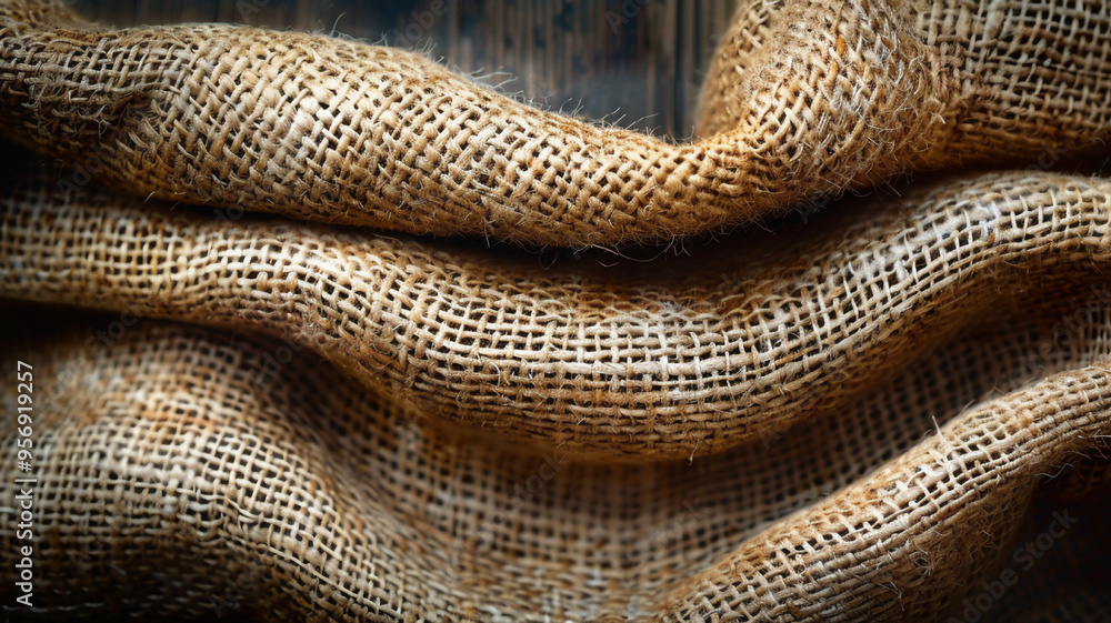 Close up of a piece of burlap fabric. Close up of a piece of burlap fabric.