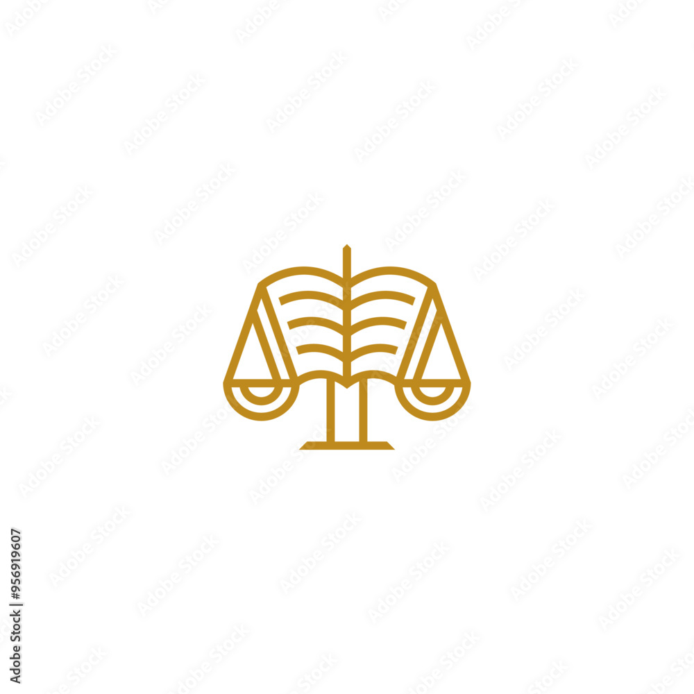 Book of law and justice logo design. Book of law and justice logo design.