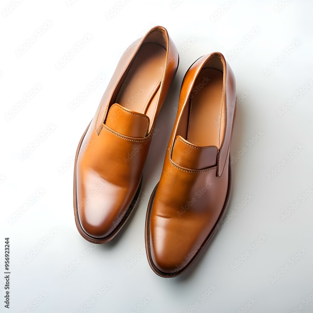 A pair of stylish brown leather loafers. perfect for showcasing men's fashion. footwear. and style. A pair of stylish brown leather loafers. perfect for showcasing men's fashion. footwear. and style.