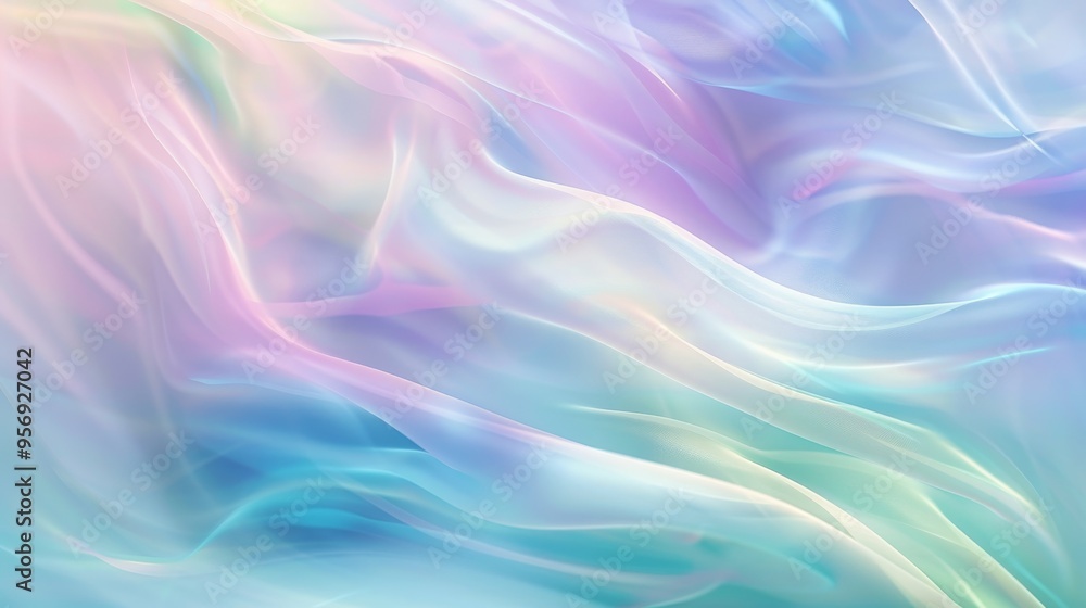 Soothing holographic background with gentle gradient of blue, purple, and green abstract colors Soothing holographic background with gentle gradient of blue, purple, and green abstract colors