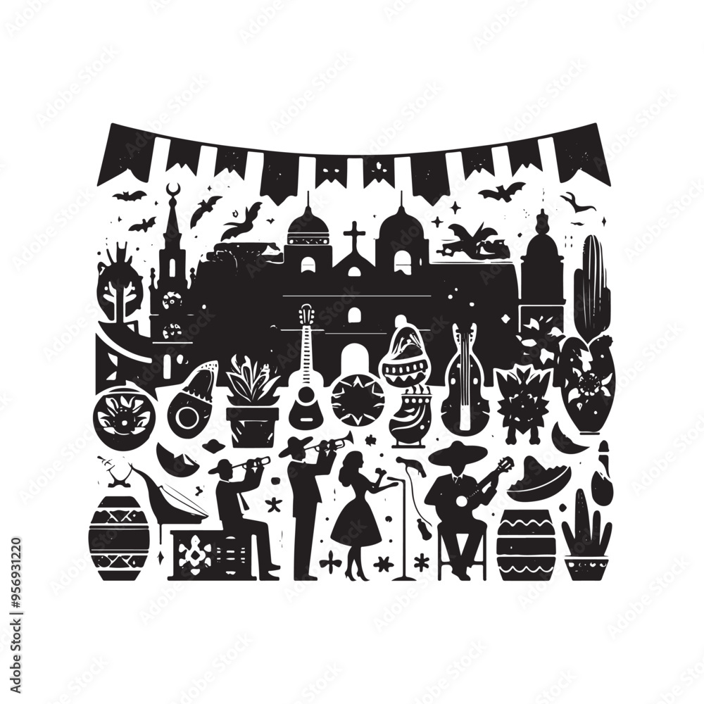 Fototapeta premium National Hispanic heritage month vector