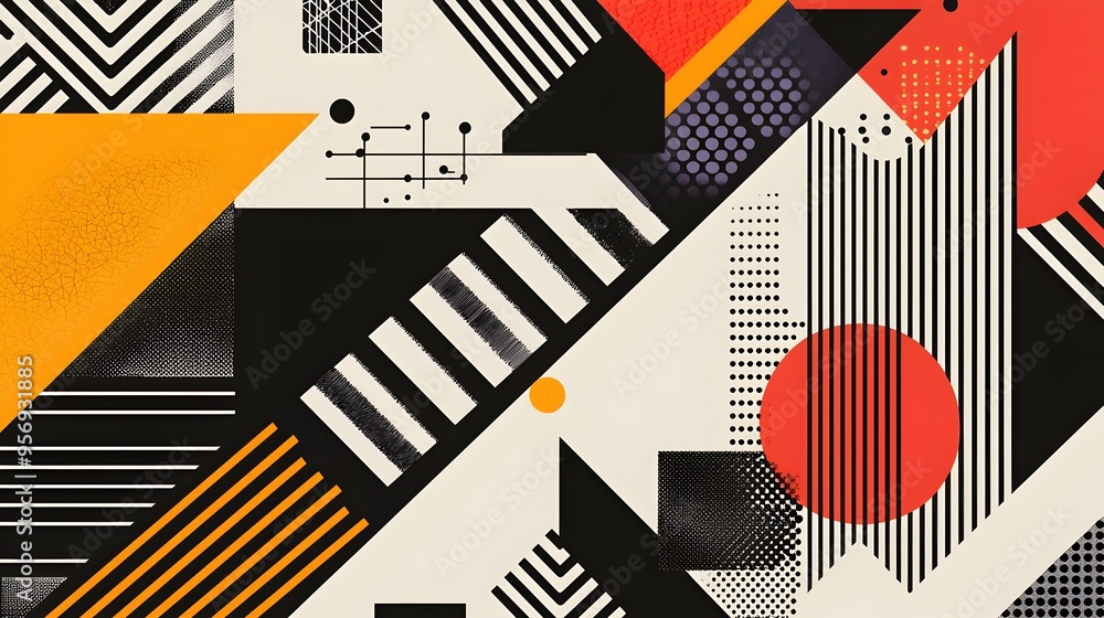 Bold and Vibrant Abstract Geometric Patterns with Contrasting Colors and Modern Designs Bold and Vibrant Abstract Geometric Patterns with Contrasting Colors and Modern Designs
