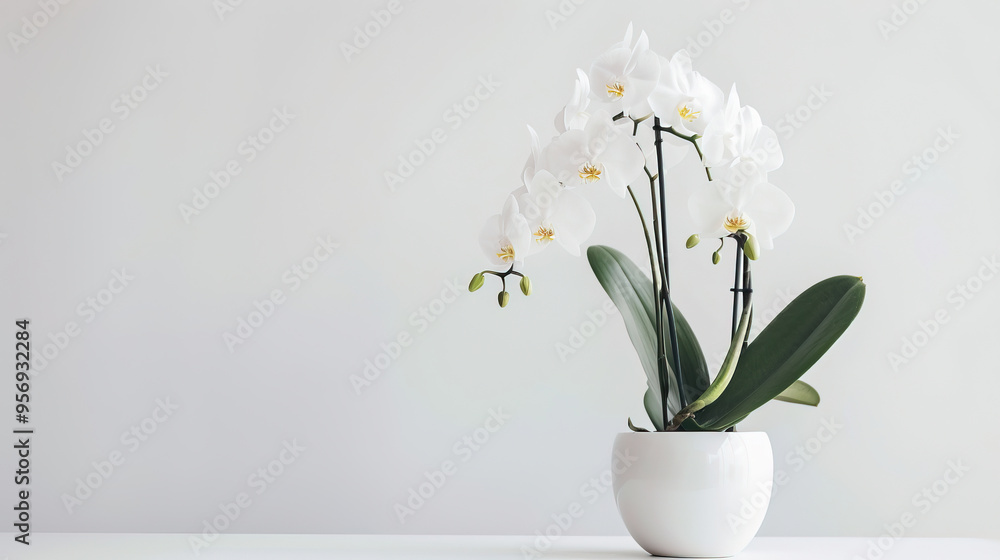 White orchid flower isolated white background White orchid flower isolated white background
