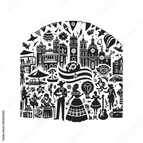National Hispanic heritage month vector