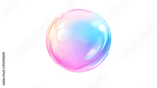 Abstract Colorful Bubble Sphere D Render