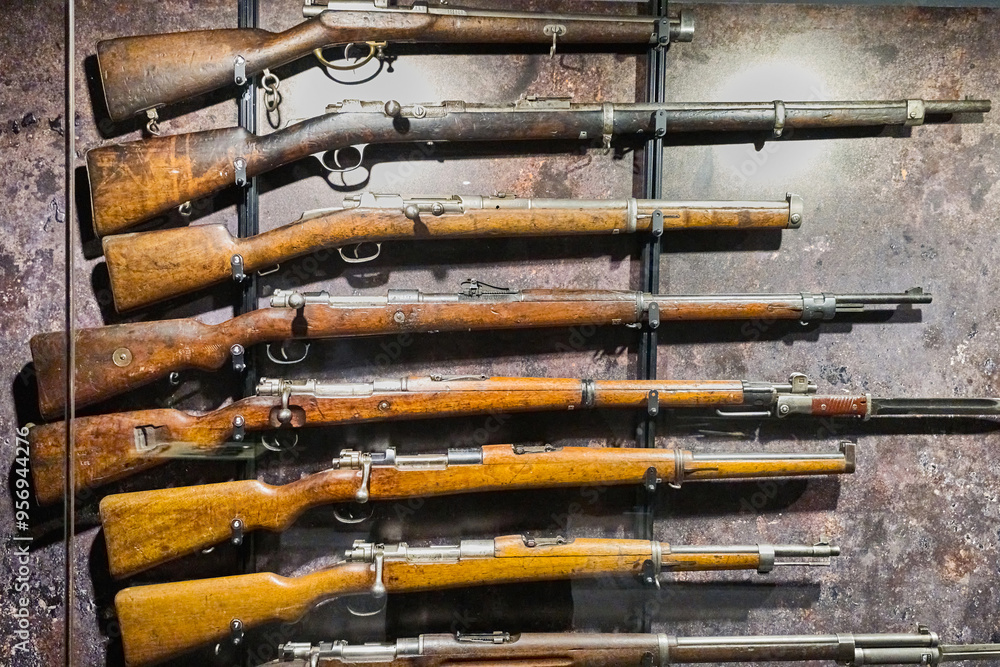 Sofia, Bulgaria, April 24, 2024; Rifles and carbines of ww1 Stock Photo ...