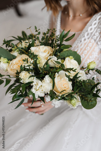 bride with bouquet