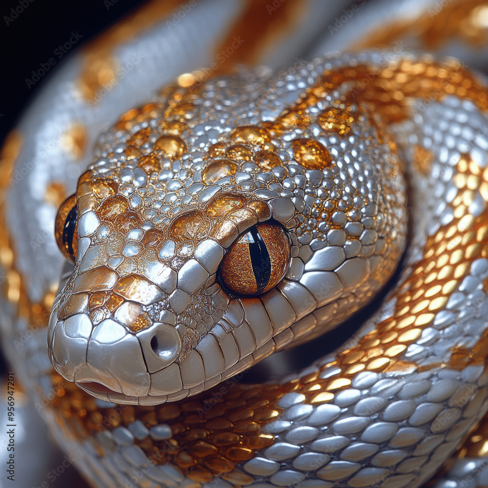 Fototapeta premium Golden Snake Eye.