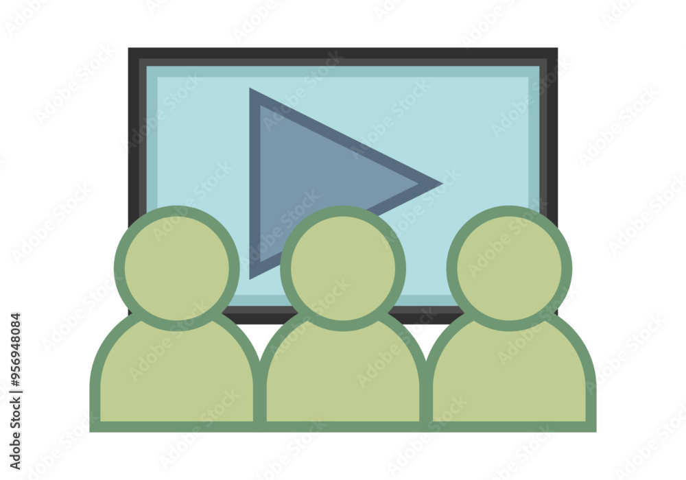 Grupo de personas viendo un vídeo Grupo de personas viendo un vídeo