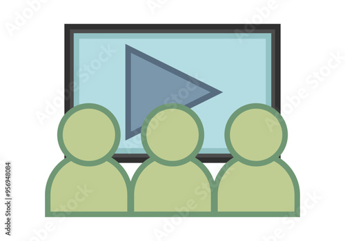 Grupo de personas viendo un vídeo