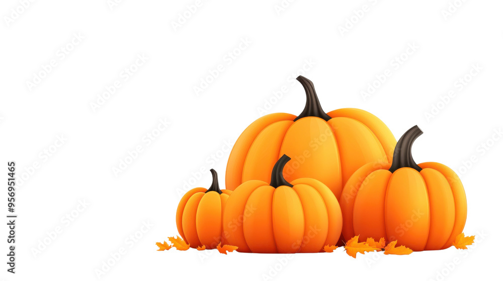 Obraz premium A vibrant collection of pumpkins stacked together, symbolizing the warmth of autumn and the harvest season.