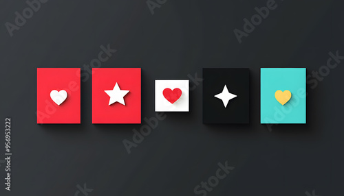 A single, small icon or symbol, such as a star or heart, centered on a solid background.