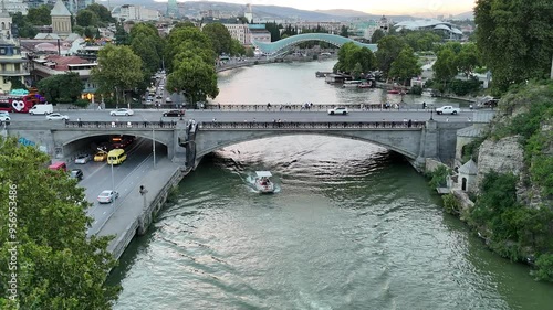 Wallpaper Mural Bridge of Peace in Georgia across the Kura River. Torontodigital.ca