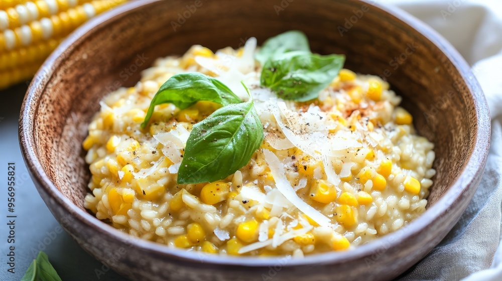 Corn Risotto with Basil and Parmesan Corn Risotto with Basil and Parmesan
