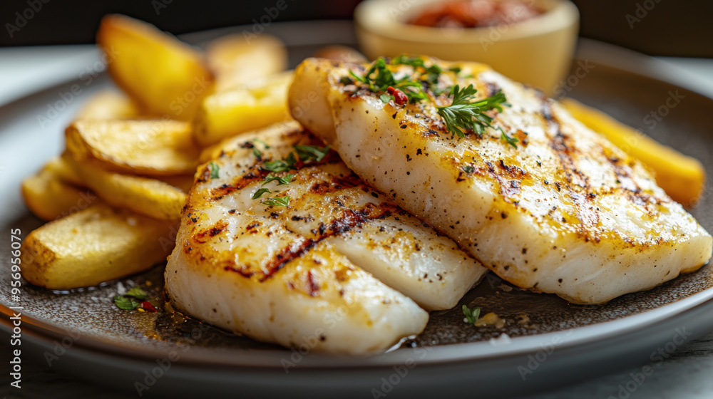 Grilled Fish & Chips. Grilled Fish & Chips.