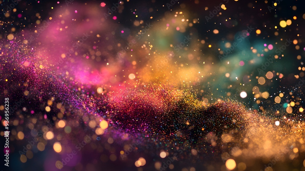 Glitter Explosion: A mid-air explosion of glitter in various colors, creating a sparkling cloud of tiny particles.
Glitter Explosion: A mid-air explosion of glitter in various colors, creating a sparkling cloud of tiny particles.