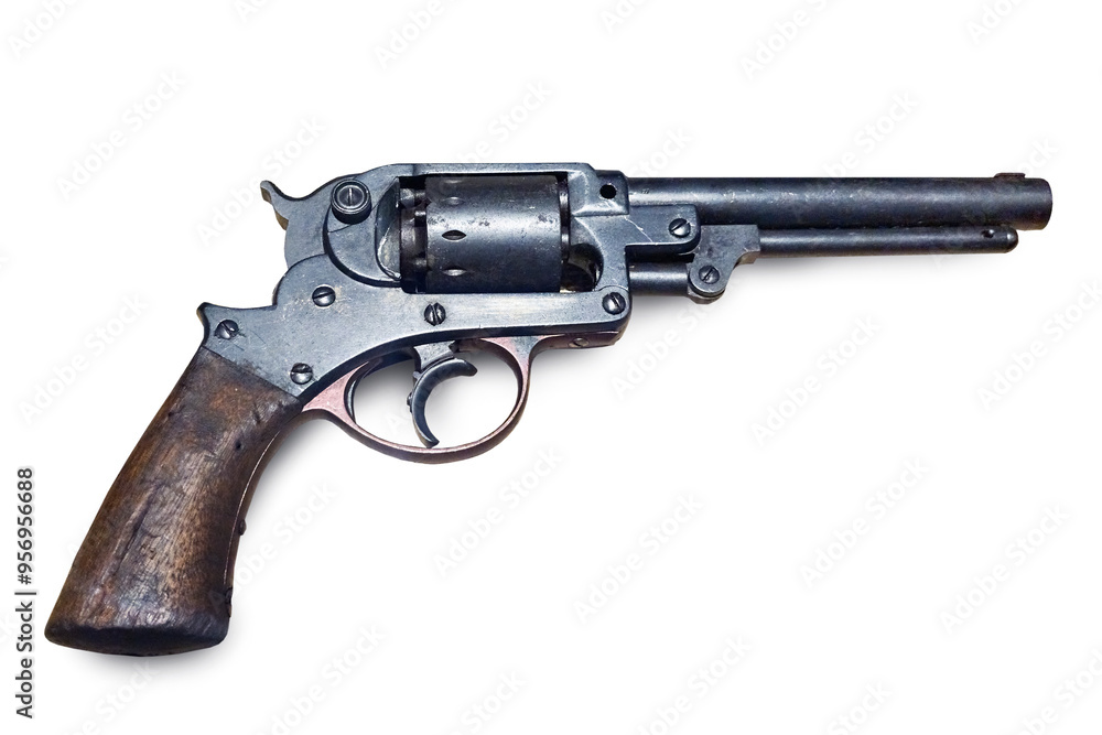 Pistol revolver isolated on white Pistol revolver isolated on white