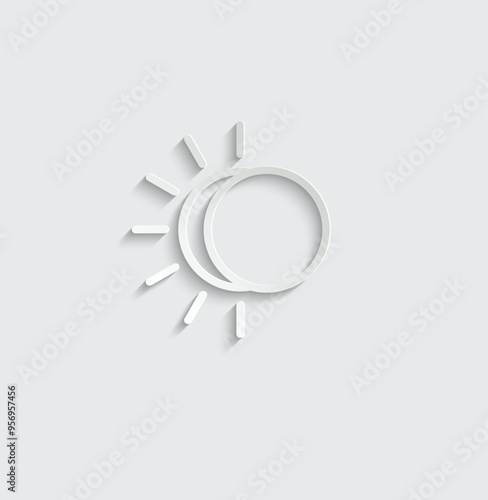 solar eclipse icon - vector 