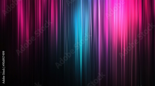 Abstract background featuring vibrant vertical lines of neon colors, including pink, purple, blue, and black, set against a dark backdrop. The composition highlights the contrast between the vivid neo