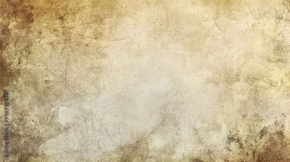 Obraz premium Vintage Textured Paper Background with Soft Brown Hues and Aged Edges for Antique and Rustic Designs