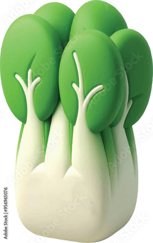 Illustration Clipart fresh vegetable colorfull buk choy illustration good for icon design