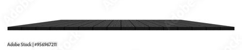 wood plank black isolated on white, wood table top, table plank, wooden countertop
