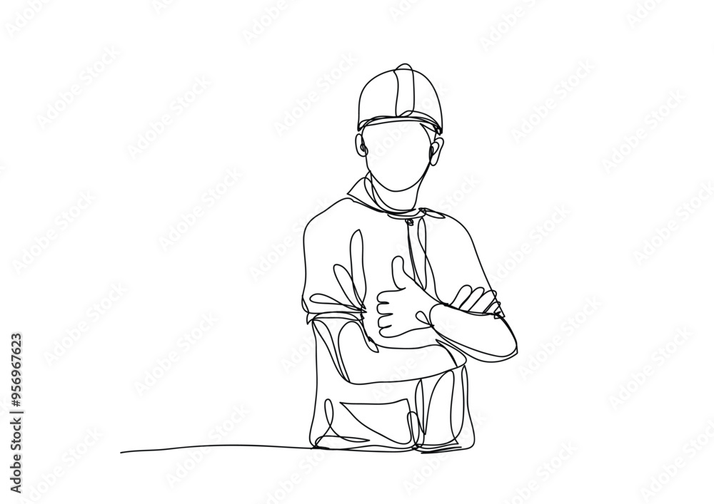 line construction, Civil engineer, Continuous one line drawing , Architects and worker line construction, Civil engineer, Continuous one line drawing , Architects and worker