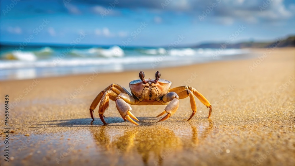 A crab walking on the sandy beach , crab, seashore, ocean, wildlife, shore, creature, summer, vacation, sand, shell A crab walking on the sandy beach , crab, seashore, ocean, wildlife, shore, creature, summer, vacation, sand, shell