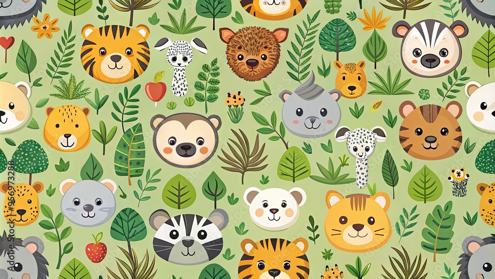 Animal+pattern+illustration+vector Animal+pattern+illustration+vector
