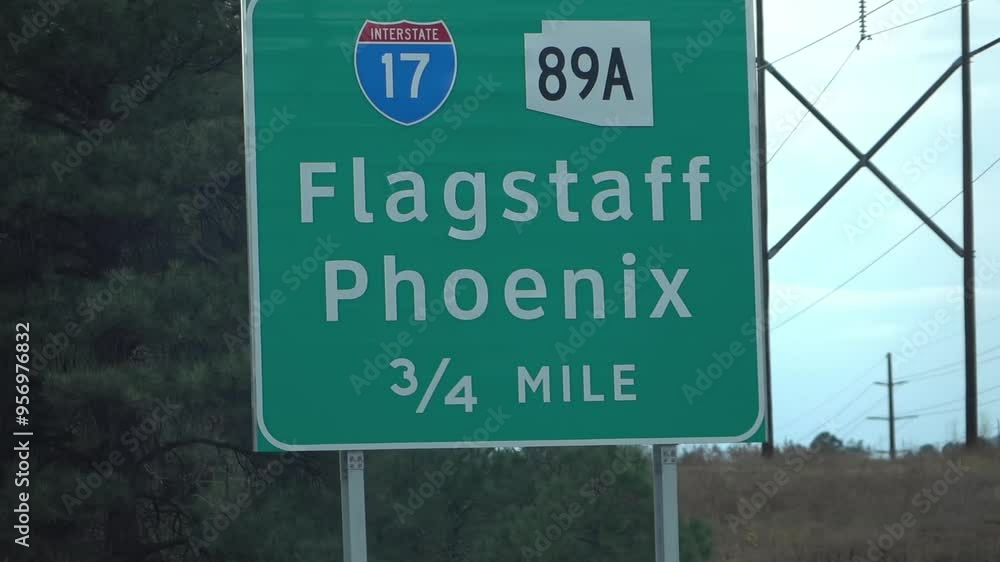 Driving in Arizona with road signs for Grand Canyon and Northern Arizona University in slow motion 120fps Driving in Arizona with road signs for Grand Canyon and Northern Arizona University in slow motion 120fps