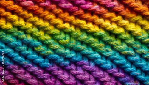 knitted wool colorful texture