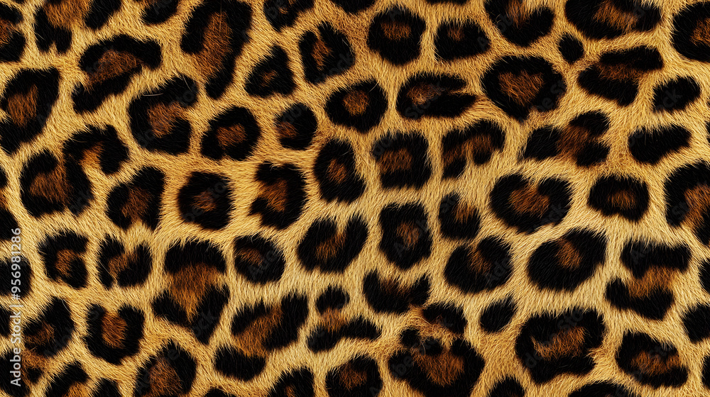 Realistic fur leopard seamless pattern Realistic fur leopard seamless pattern