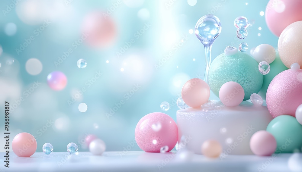 A dreamy scene featuring colorful bubbles and round shapes in pastel hues, creating a whimsical and cheerful atmosphere. A dreamy scene featuring colorful bubbles and round shapes in pastel hues, creating a whimsical and cheerful atmosphere.
