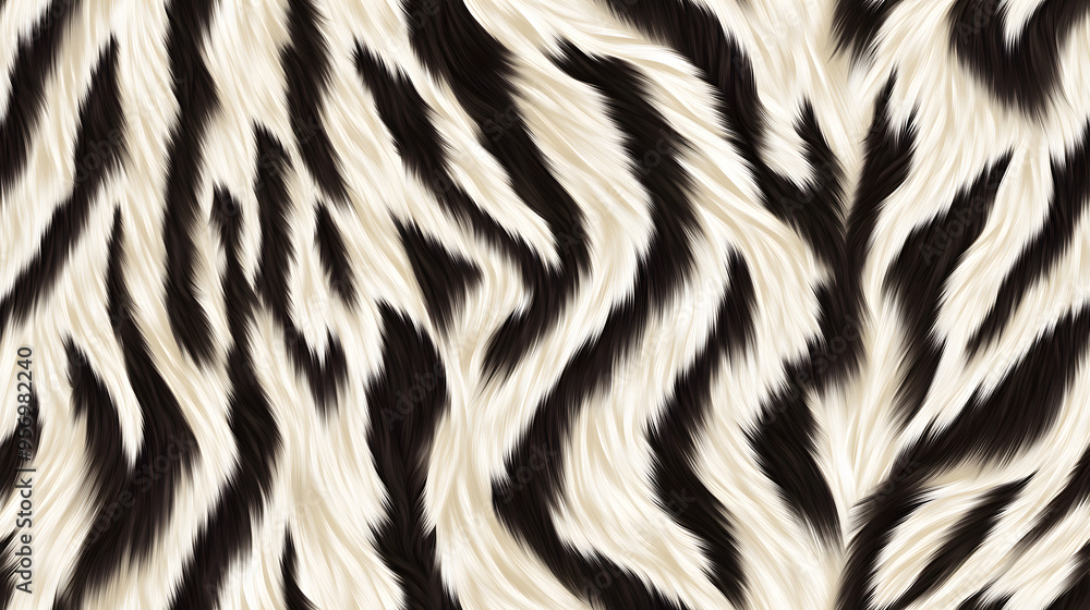 Realistic fur zebra seamless pattern Realistic fur zebra seamless pattern