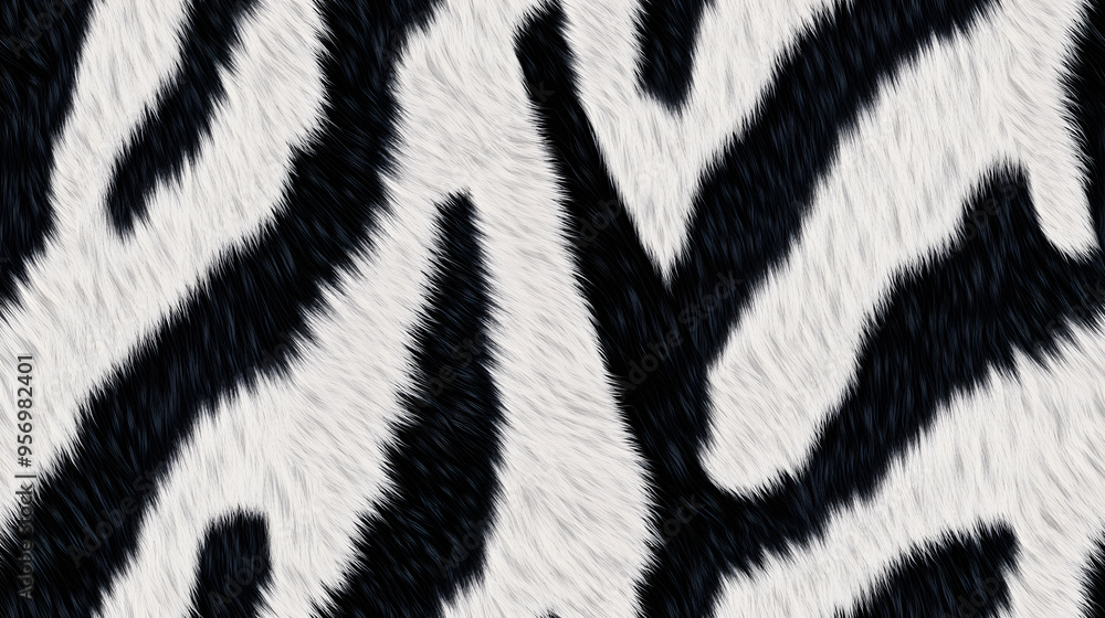 Realistic fur zebra seamless pattern Realistic fur zebra seamless pattern