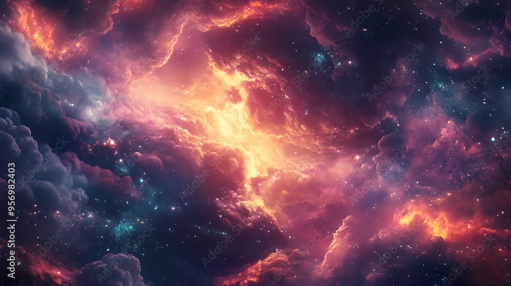 Cosmic Cloudscape with Stars and Nebulae Cosmic Cloudscape with Stars and Nebulae