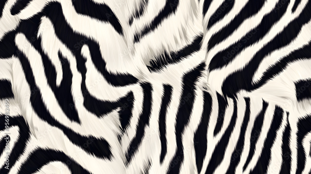 Realistic fur zebra seamless pattern Realistic fur zebra seamless pattern